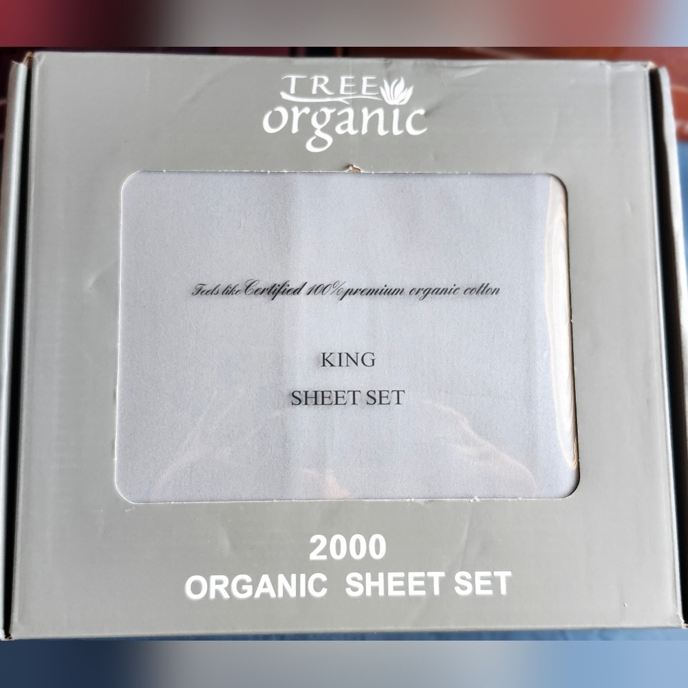 NIB-Tree Organic King Sheet Set 2000ct Premium Organic Cotton - Picture 3 of 6